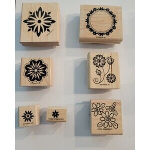 Flower Stamp Lot of 7 - Stampin' Up! 2001-2002